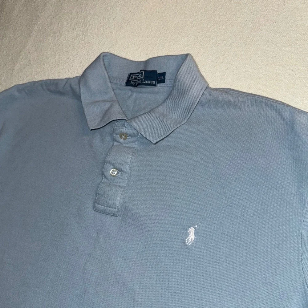 Polo‎ Ralph Lauren Men's Blue Short Sleeve Polo Shirt Size XXL Embroidered Pony